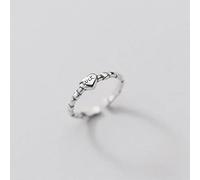 NHYHEHMR S925 Dames Thai Lettre Vintage Bague, Bague Ouverte Amour Géométrique Personnalisébague en s925, Ouverture réglable