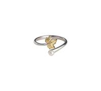 NHYHEHMR S925 en Décé à la Main Feuille D'Érable Dée Anneau Simple Petit Frais Queue Ouverte Anneau Feuille Conception Bague FemmesComme montré, Ouverture réglable