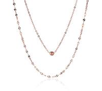 NHYHEHMR Simple Disc Double Layer Chain Necklace Women Fashion Wedding Party Jewelry Accessories Girlfriend Gift