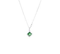 NHYHEHMR Simple Green Crystal Pendant Clavicle Chain Necklace For Women Light Luxury Wedding Jewelry Gift-necklace, 40cm