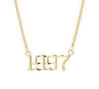 NHYHEHMR Simple Year Number Pendant Necklace Wedding Anniversary Birthday Reminder Jewelry Accessories Friendship Gift