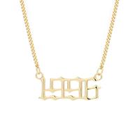 NHYHEHMR Simple Year Number Pendant Necklace Wedding Anniversary Birthday Reminder Jewelry Accessories Friendship Gift
