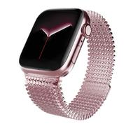 NHYHEHMR Stainless Steel Watch Band Compatible for Band 38mm 40mm 41mm Women Men,Smartwatch Bands Adjustable Strap Magnetic Clasp Molecular Structure Mesh Wristband for iWatch Series SE/9/8