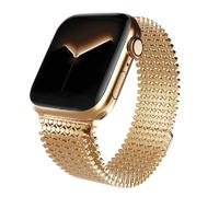 NHYHEHMR Stainless Steel Watch Band Compatible for Band 38mm 40mm 41mm Women Men,Smartwatch Bands Adjustable Strap Magnetic Clasp Molecular Structure Mesh Wristband for iWatch Series SE/9/8