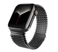 NHYHEHMR Stainless Steel Watch Band Compatible for Band 38mm 40mm 41mm Women Men,Smartwatch Bands Adjustable Strap Magnetic Clasp Molecular Structure Mesh Wristband for iWatch Series SE/9/8