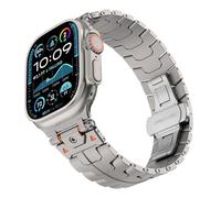 NHYHEHMR Stainless Steel Watch Strap Explore Iron-Man Metal Band For Band S10 46mm S10 42mm Ultra 49mm 45mm 44mm Watchbands
