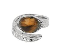NHYHEHMR Stone Rings For Women Adjustable -Simple Personalized Turquoise Feather Ring,Vintage Natural Stone Open Rings Gifts Party Christmas Birthday