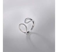 NHYHEHMR Style Chinois Bague Bijoux S925 Bague en Pur iginal Han Fan Mode Personnalité Simple Crespond à Toutes les Femmes Ouverture Anneau IrrégulierComme montré