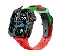 NHYHEHMR Watch Band Modification Kit,For Ultra 2 49mm 9 8 7 45mm Soul Cool Titanium Case,For iWatch Ultra 49mm Mod Kit Fluororubber Watch Strap Accessories Set
