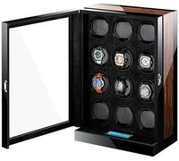 NHYHEHMR Watch Winder Automatic Watch Winder Box LCD Touch Screen Display Soft Flexible Watch Pillows Built-in Blue LED Light Quiet Motor Good Times Watch Winder