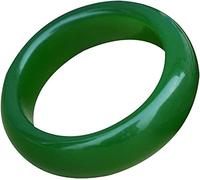NHYHEHMR Women Ring Green Jade Rings Natural Jasper Rings Gift For Men Fine Jade Jewelry (Color : Green, Size : 20mm)