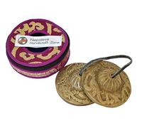 NHZ Tingsha Tibetan Meditation Bell/Finger Cymbals with free Silk Case (2.8" Bronze Dragon)