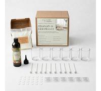 NI Candle Supplies Essentials Candle Making Kit, Soy Wax, Jars & Wicks | makes 6, 20cl Oxford glass, 1.6kg SoyaLuna blend, 10 HTP-105 cotton, 100ml oil, pouring nozzle, PDF guide, UK made