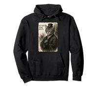 Ni Hao Fine Shyt Funny Meme Cat Sumi-e Japanese Art Pullover Hoodie