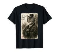 Ni Hao Fine Shyt Funny Meme Cat Sumi-e Japanese Art T-Shirt