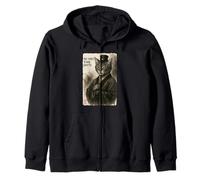 Ni Hao Fine Shyt Funny Meme Cat Sumi-e Japanese Art Zip Hoodie