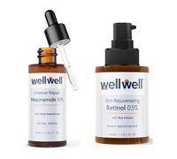 Niacinamide 10% Serum, 45ml |Retinol 0.5% Night Cream 120gTreats Blemishes Acne ScarsHyperpigmentation Dark Spots, Brightens Skin Tone Improves Skin Texture For all Skin Types