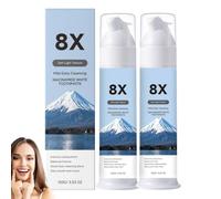 Niacinamide Foam Whitening Toothpaste, Niacinamide Toothpaste, 8X Toothpastes Helps Remove Surface Stains, Supports a Brighter Looking Smile, Fresh Breath, Mint Flavor, 100g (2PC)
