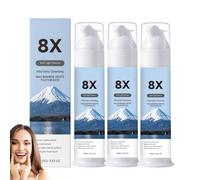 Niacinamide Foam Whitening Toothpaste, Niacinamide Toothpaste, 8X Toothpastes Helps Remove Surface Stains, Supports a Brighter Looking Smile, Fresh Breath, Mint Flavor, 100g (3PC)