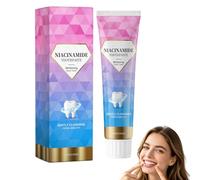 Niacinamide Whitening Toothpaste, Fluoride Nicotinamide White Toothpaste, Gentle Care Deep Stain Removal, Improves Gum Health, Protects Tooth Enamel, Fresh Breath, 100g (1 PC, 100g)