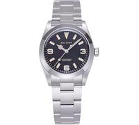 NIADI Baltany Vintage Explorer Homage Watches Stainless Steel Bracelet Applied Hour Markers Enamel Sunburst Automatic Watch, V 2