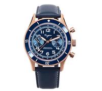 NIADI Sugess 1963 Classic Dress Men Hand Wind Watches Sapphire Glass ST1901 Chronograph Luminous Mechanical Wristwatches, rose golden