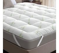 Niagara Bamboo Mattress Topper Single Bed (Twin) Gusset 90x190 cm Soft Cooling Plush Down Alternative Quilted 4 Corner Skirt Protector Mattress Pad Reviver Enhancer