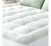 Niagara Bamboo Small Double Mattress Topper - 2.5 cm Thick Breathable Pillow Top Mattress Pad for Back Pain Relief - Pocket Topper Fits 20-50 cm Mattress (White, 120x190 cm)