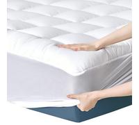 Niagara Cotton Small Double Mattress Topper - 2.5 cm Thick Breathable Pillow Top Mattress Pad for Back Pain Relief - Pocket Topper Fits 20-50 cm Mattress (White, 120x190 cm)