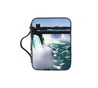 Niagara Fall Print Large Bible Cover Bag, Carrying Book Case Church Bag Bible Protective With Zippered And Handle
