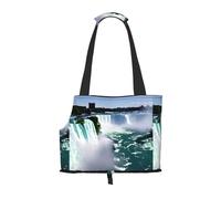 Niagara Fall Print Pet Tote Bag, Foldable Single Shoulder Pet Carrier For Small Pets Dogs Cats