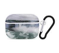 Niagara Falls Airpod Pro Case AirPods 2 Case for Women Hard Shell Protective Cover with Carabiner Keychain Compatible with AirPods Case 2nd 1st Generation, Front LED Visible White