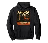 Niagara Falls Canada US Fireworks at Night Skyline Souvenir Pullover Hoodie
