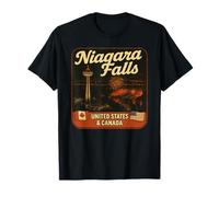 Niagara Falls Canada US Fireworks at Night Skyline Souvenir T-Shirt