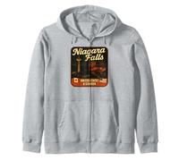 Niagara Falls Canada US Fireworks at Night Skyline Souvenir Zip Hoodie