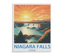 Niagara Falls Canada Vintage Travel Poster，Jigsaws Puzzles 1000 Pieces Teens Kids Jigsaw Entertainment Toys Brain Challenge Puzzle（26x38cm）-C34
