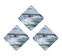 Niagara Falls Car Air Freshener Hanging Incense Chips 3 Pack Automotive Scented Hanging Sheets Rhombus for Car Home Auto Interior Decor