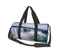 Niagara Falls Duffle Bag for Women Men Personal Item Travel Bag Canvas Weekender Overnight Bag Lightweight Sports Tote Gym Bag Carry On Luggage Bag, Black, One Size