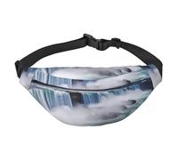 Niagara Falls Fanny Pack for Men Women Crossbody Waist Bag Everywhere Belt Bag Wallet Hip Bum Bag with Adjustable Strap Casual Chest Bag for Outdoor Hiking Cycling, Black, One Size