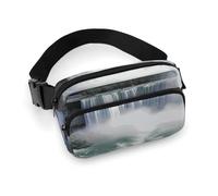 Niagara Falls Fanny Pack for Women Men Waist Bag Belt Bag Adjustable Casual Bag for Travel Sports Hiking, white, 7.9x5.1inches