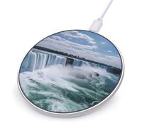 Niagara Falls Fast Charging Wireless Charger, 10W Qi Certified Wireless Charging Pad for Most Enabled Phones Portable Slim for Home, Office