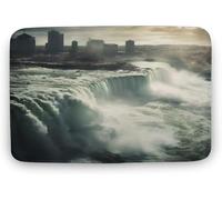 Niagara Falls Great Lakes Leap to The Sea Bath Mats Niagara Falls Memory Foam Door Mats Super Cozy Non Slip Machine Washable Bathroom Decorations Carpets_16 x 24 Inches
