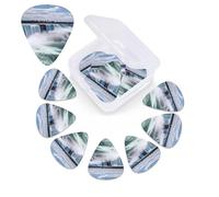 Niagara Falls Guitar Picks 12 Pack Plectrums with Organizer Box, 3 Different Thickness Includes Thin Medium Heavy Picks