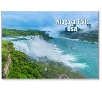 Niagara Falls in Buffalo, New York, Righr by The Canadian Border., Fridge Magnet