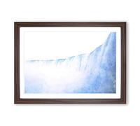 Niagara Falls in Canada Painting Framed Print | A2 Walnut Framed Wall Art | Ready to Hang | Modern Historical Picture | Living Room Bedroom Lounge Office