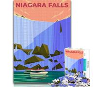 Niagara Falls Jigsaw Puzzles for Adults 1000 Piece,for Educational Game Challenge Toy for Is Ideal As A Gift for The Whole Family 50x75cm