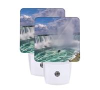 Niagara Falls LED Night Lights 2 Pack Plug in Night Light Dusk to Dawn Sensor Night Lamp Auto-On/Off Plug into Wall Nightlights for Adults Kids Room Bedroom Bathroom Decor