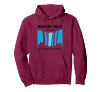 Niagara Falls: Nature's Shower Waterfall Adventure Pullover Hoodie, Adult Unisex, Burgundy, Large