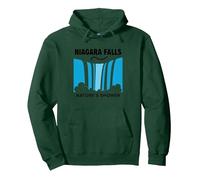 Niagara Falls: Nature's Shower Waterfall Adventure Pullover Hoodie, Adult Unisex, Dark Green, Large
