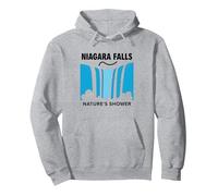 Niagara Falls: Nature's Shower Waterfall Adventure Pullover Hoodie, Adult Unisex, Heather Grey, L